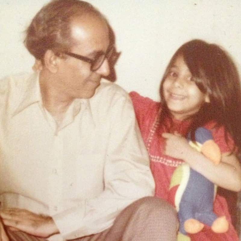 Shaheen with her father.
